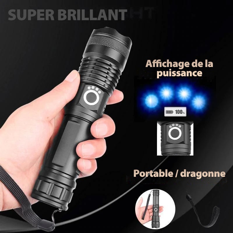 2023 Neujahrs-Limited-Time-Verkauf LED-Taktischer wiederaufladbarer Laser-Taschenlampe 90000 hohe Lumen-Kaufe 2 Gratis VIP-Versand | Karnz