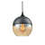 Handgeblasene Pendelleuchte aus Glas und Holz, verstellbar