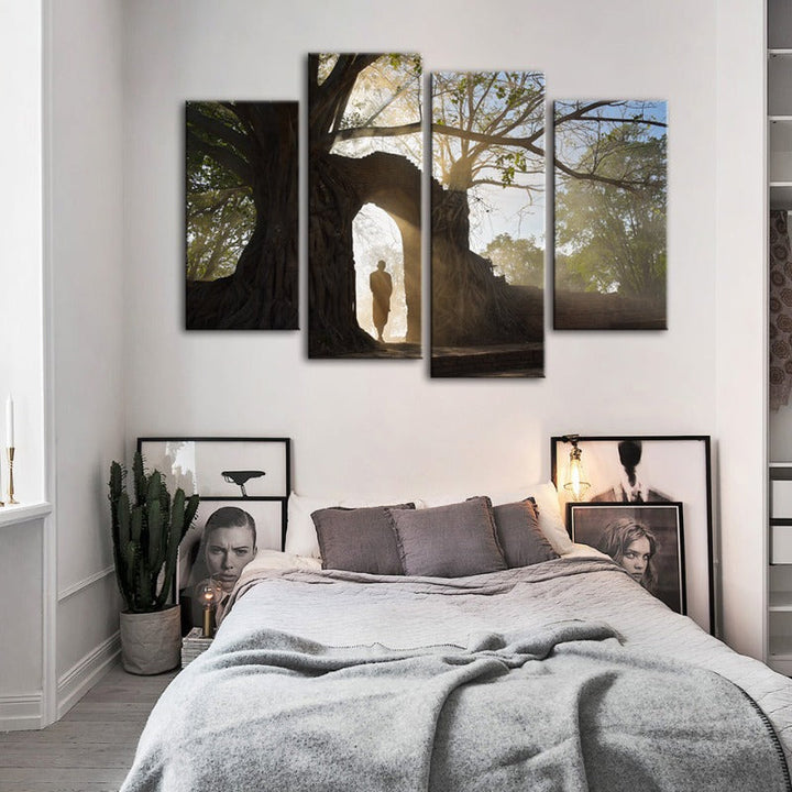 4-teilige Lone Man Nature - Leinwand Wandkunstmalerei