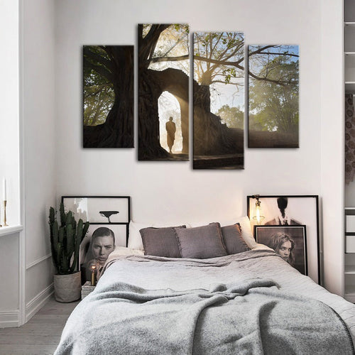 4-teilige Lone Man Nature - Leinwand Wandkunstmalerei