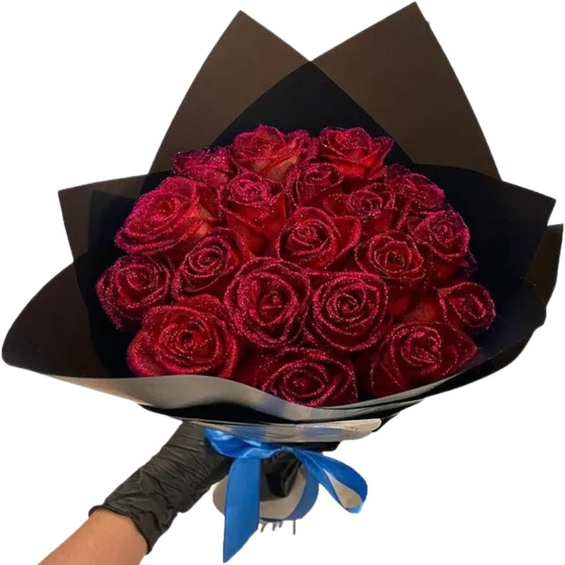 LumiPetal Glitter-Rosen – Dekorative Karnzumen für Party und Geschenk | Karnz