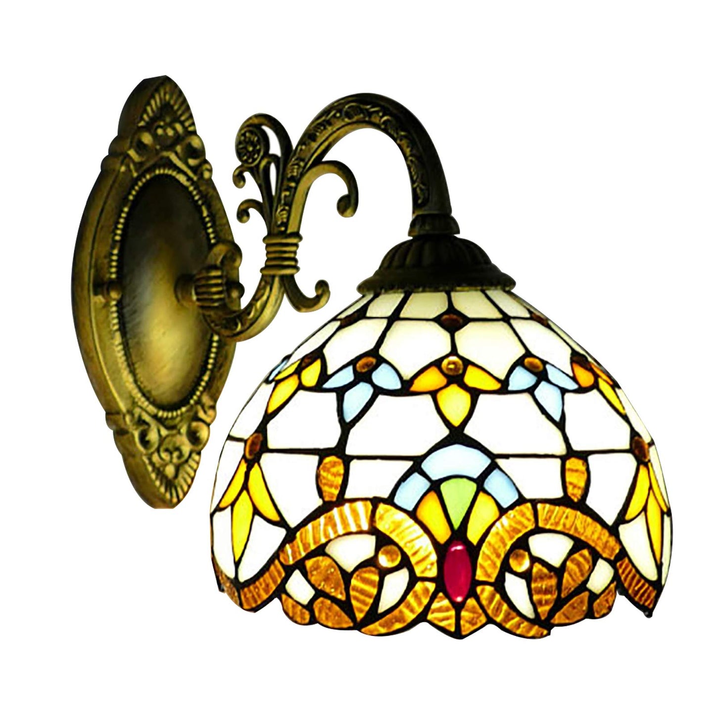 Retro Lampenschirm aus Glasmalerei | Karnz