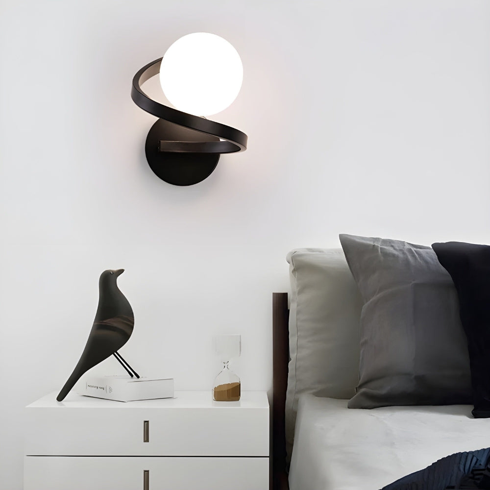 Spiral LED Wandleuchte mit modernem Design Karnz