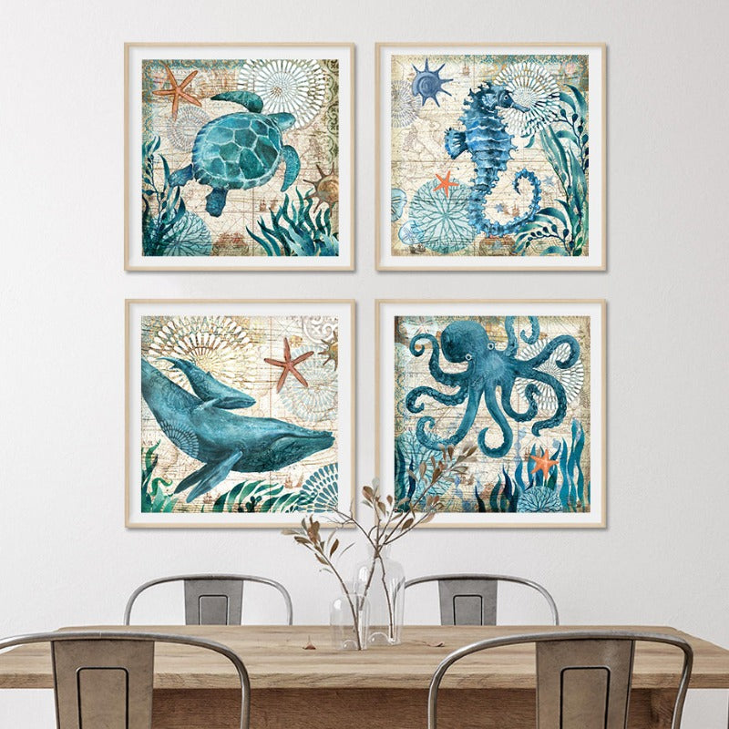 Leinwand Wandkunst für Badezimmerdekoration
