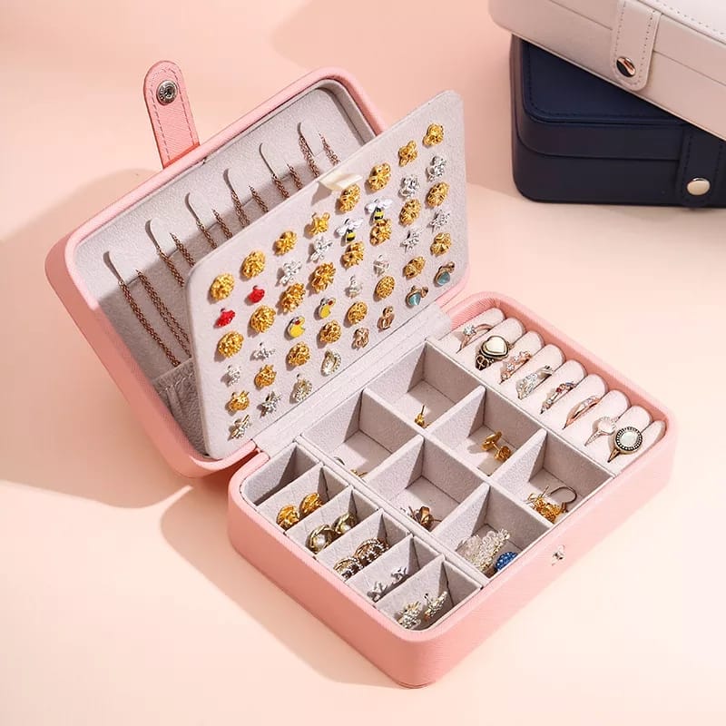 Leder Mini Schmuckbox Doppelschicht Karnz