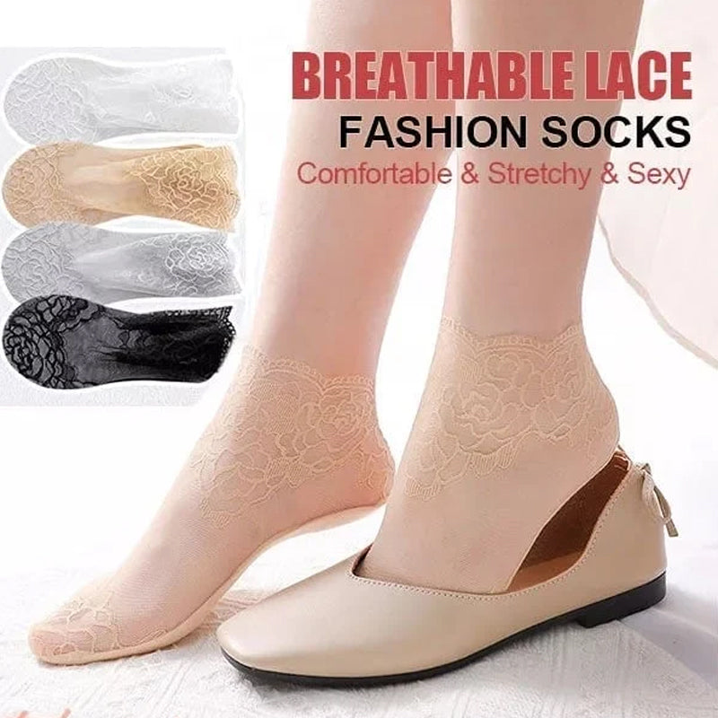 Neue Damenmode Spitzensocken
