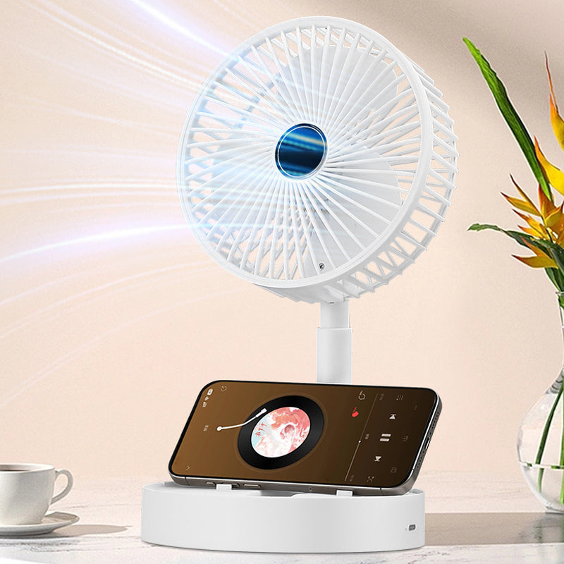 Portae Rechargeae Teleskope-Ventilator mit geräuscharmem Design und einstellbarer Höhe