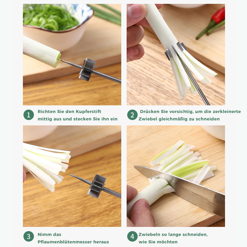 Edelstahl Plum Blossom Zwiebelschneider | Karnz