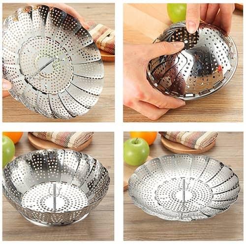 Faltender Mesh-Dampfgareinsatz Stahl Karnz