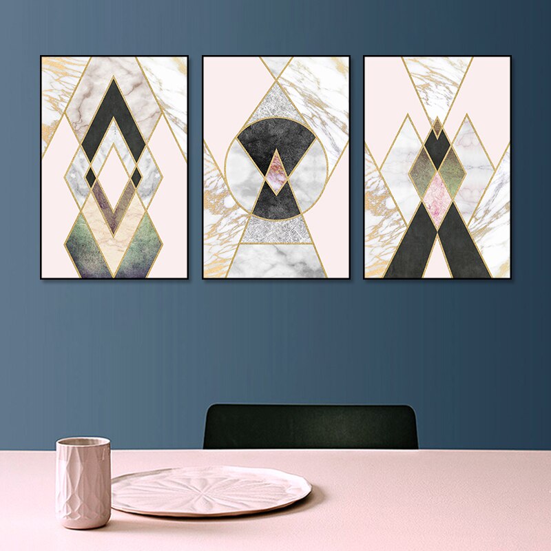 POP Pink Marble - Leinwand Wandkunst Gemälde