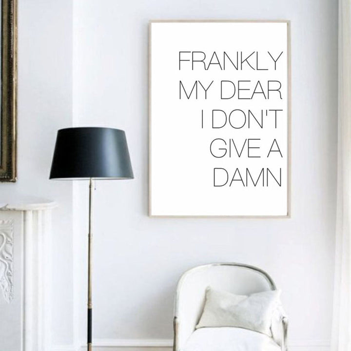 Don't Give A Damn - Leinwand Wandkunst Malerei