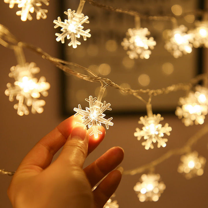 LED-Schneeflocken-Lichterkette für Weihnachtsdekoration