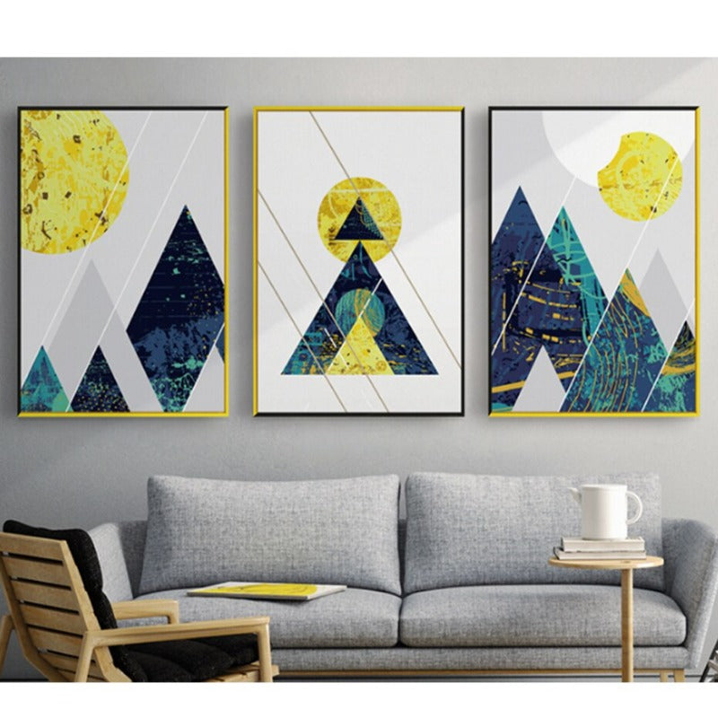 Blaue Berge - Leinwand Wandkunst Malerei
