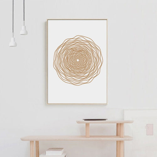 Minimalistische Geometrische Abstrakte Kreis - Leinwand Wandkunst Gemälde
