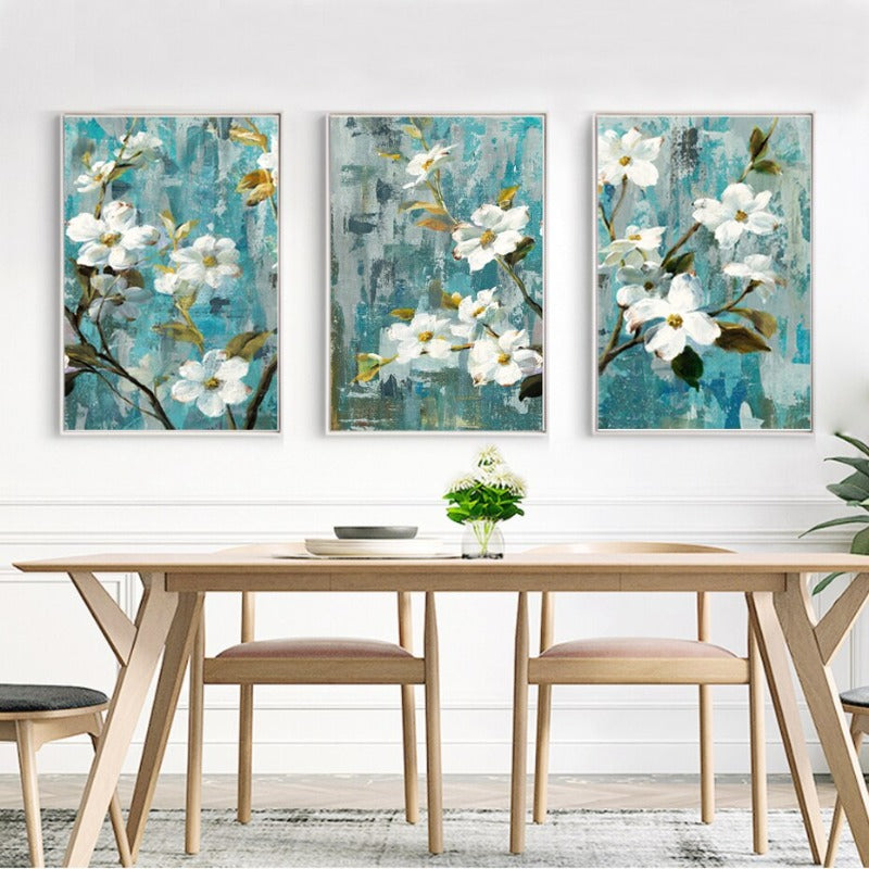 Apple White Flower Bilder - Leinwand Wandkunst Malerei