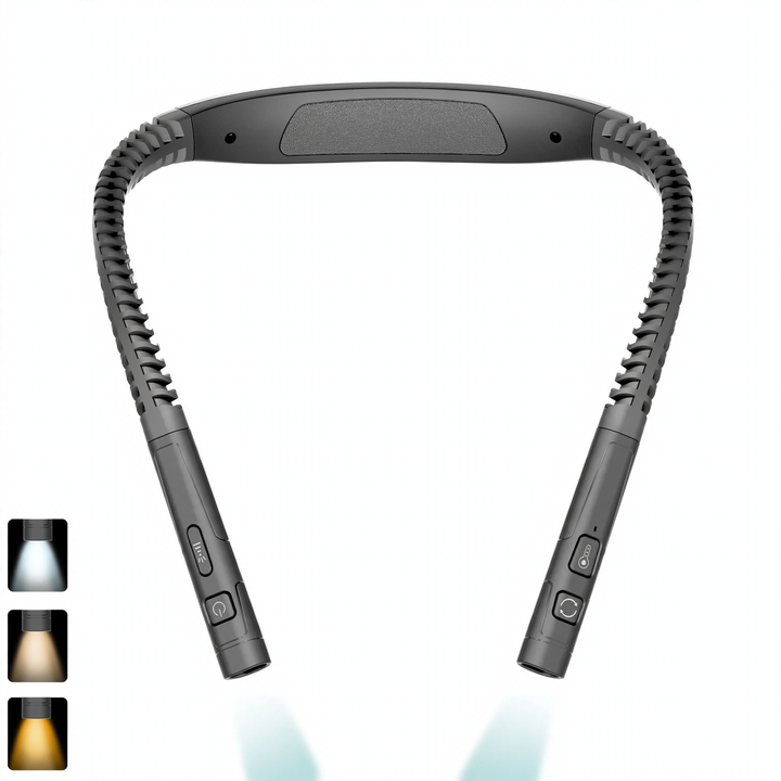 LED-Nackenleuchte für Lesen und Sport, USB-aufladbar