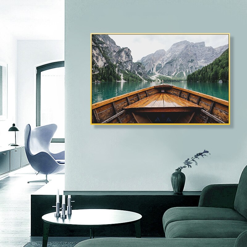 Skandinavische Pfingstrosenlandschaft – Leinwandbild