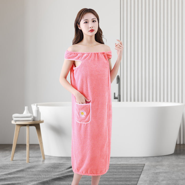 Bademantel aus Korallenfleece für Damen
