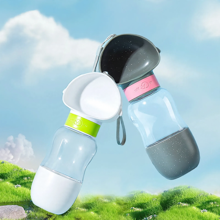 Tragbare Wasserflasche für Haustiere, 600 ml