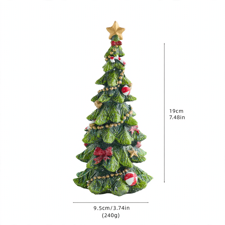 Dekorative Weihnachtsbaum-Spieluhr aus Harz