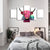 5-teilige bunte rosa Kuh - Leinwand Wandkunst Malerei
