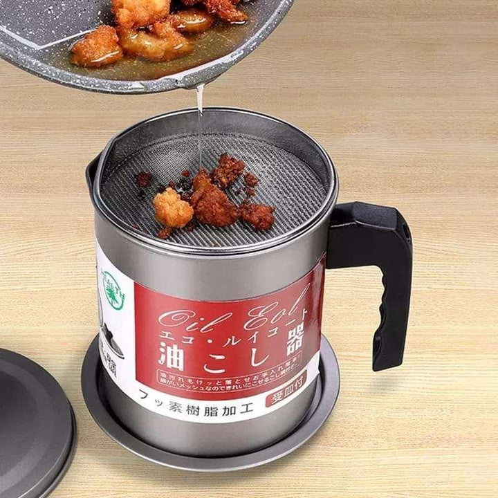1.4L Küchen Edelstahl Küchenölfiltertopf Karnz