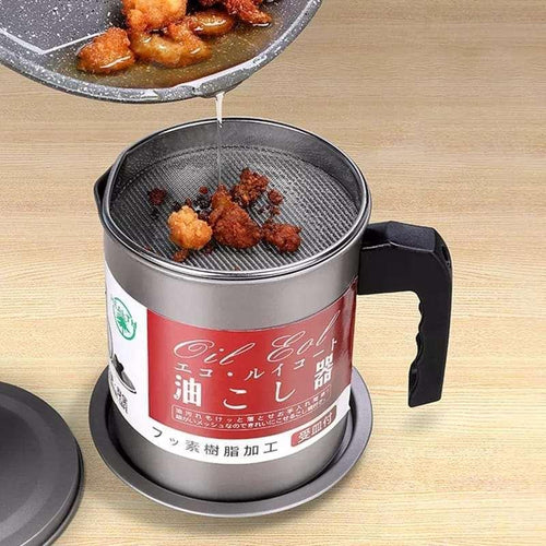 1.4L Küchen Edelstahl Küchenölfiltertopf Karnz