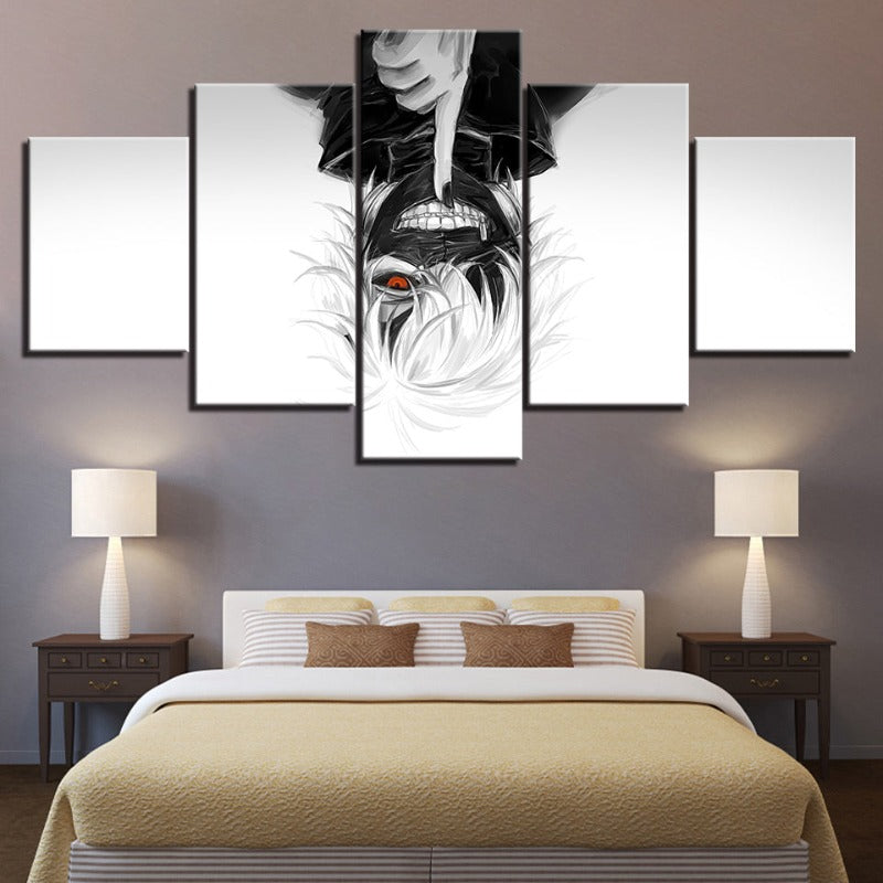 5 Stück Tokyo Ghoul Anime- Canvas Wandkunst Gemälde