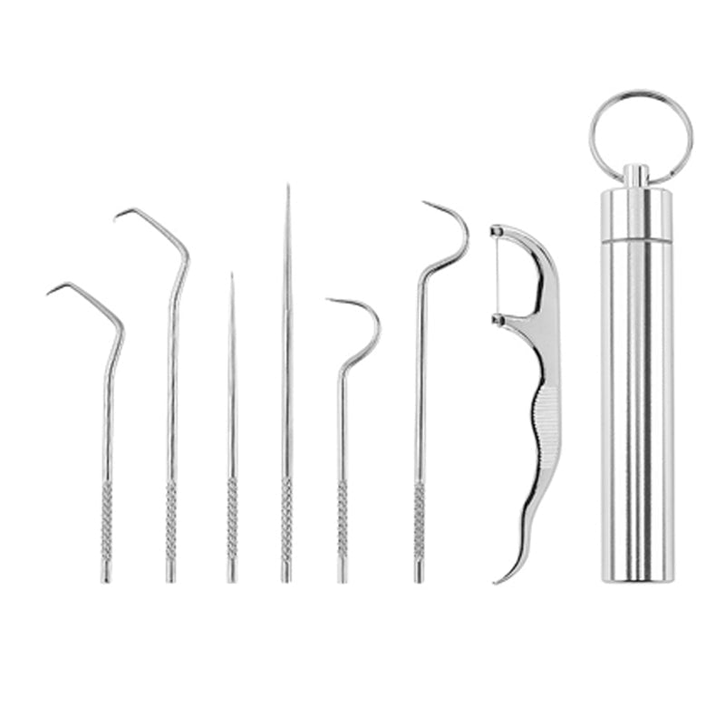 Edelstahl Zahnstocher Set (7 Teile) | Karnz