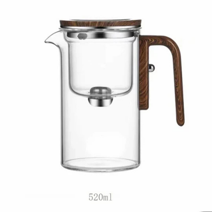 widerstandsfähige Glaskanne mit Holzgriff – Elegante Infusionskanne Karnz