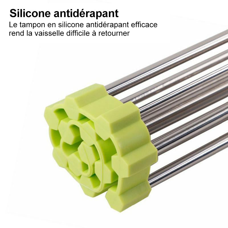 Roll-Up Edelstahl Geschirrtrockner, Zusammenklappbar | Karnz