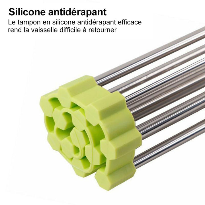 Roll-Up Edelstahl Geschirrtrockner, Zusammenklappbar | Karnz