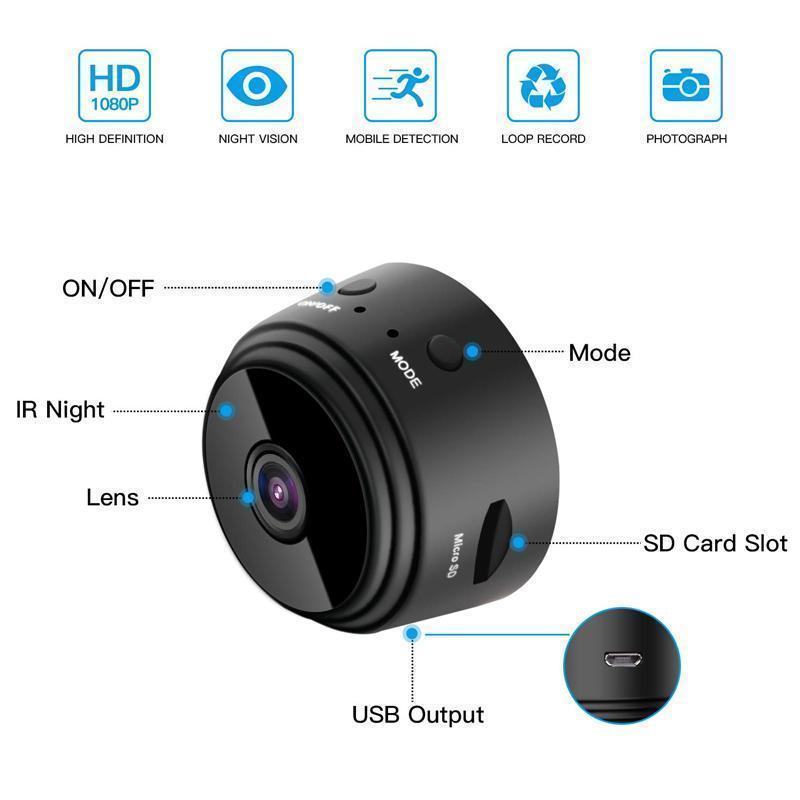 Magnetische 1080p-WLAN-Minikamera