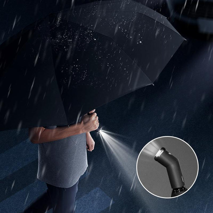 Winddichter Sonnenschirm und Regenschirm mit LED | Karnz