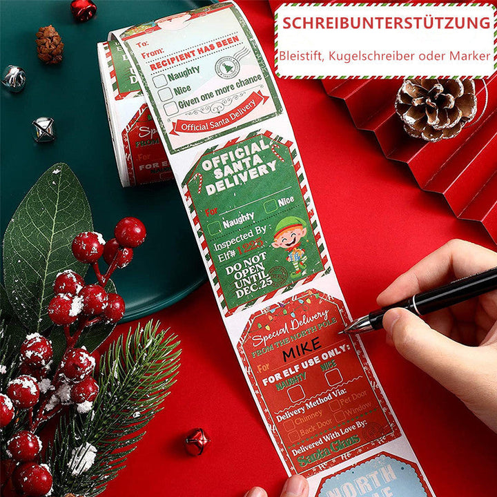 Weihnachtsdekoration Aufkleberrolle(200 Stück) | Karnz