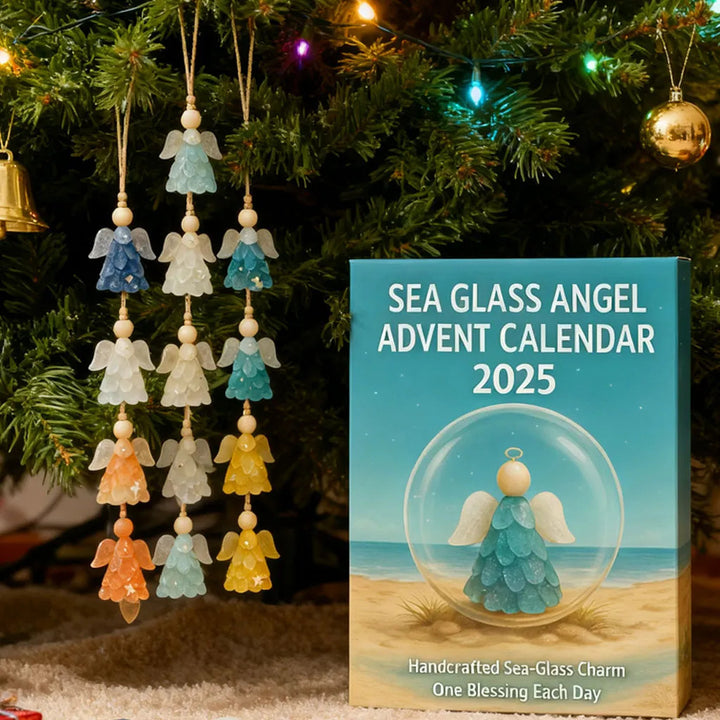 Weihnachts-Adventskalender mit Engelsfiguren