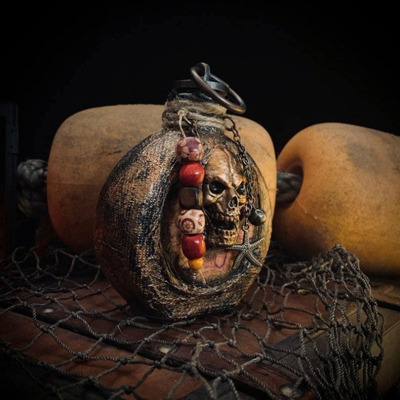 Skull Pirate Rum Flasche aus Harz | Karnz