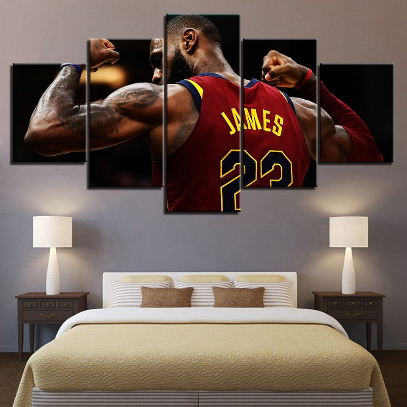 22 James - 5-teiliges Leinwand Wandbild | Karnz