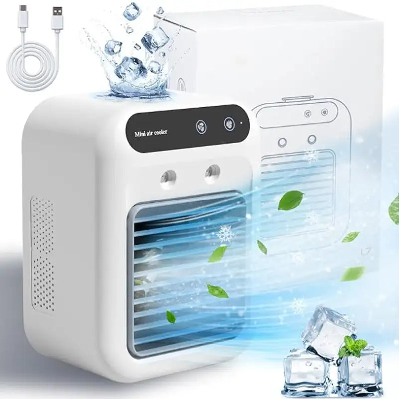 Kompakter tragbarer Klimaanlagenventilator mit USB-Ladung | Karnz