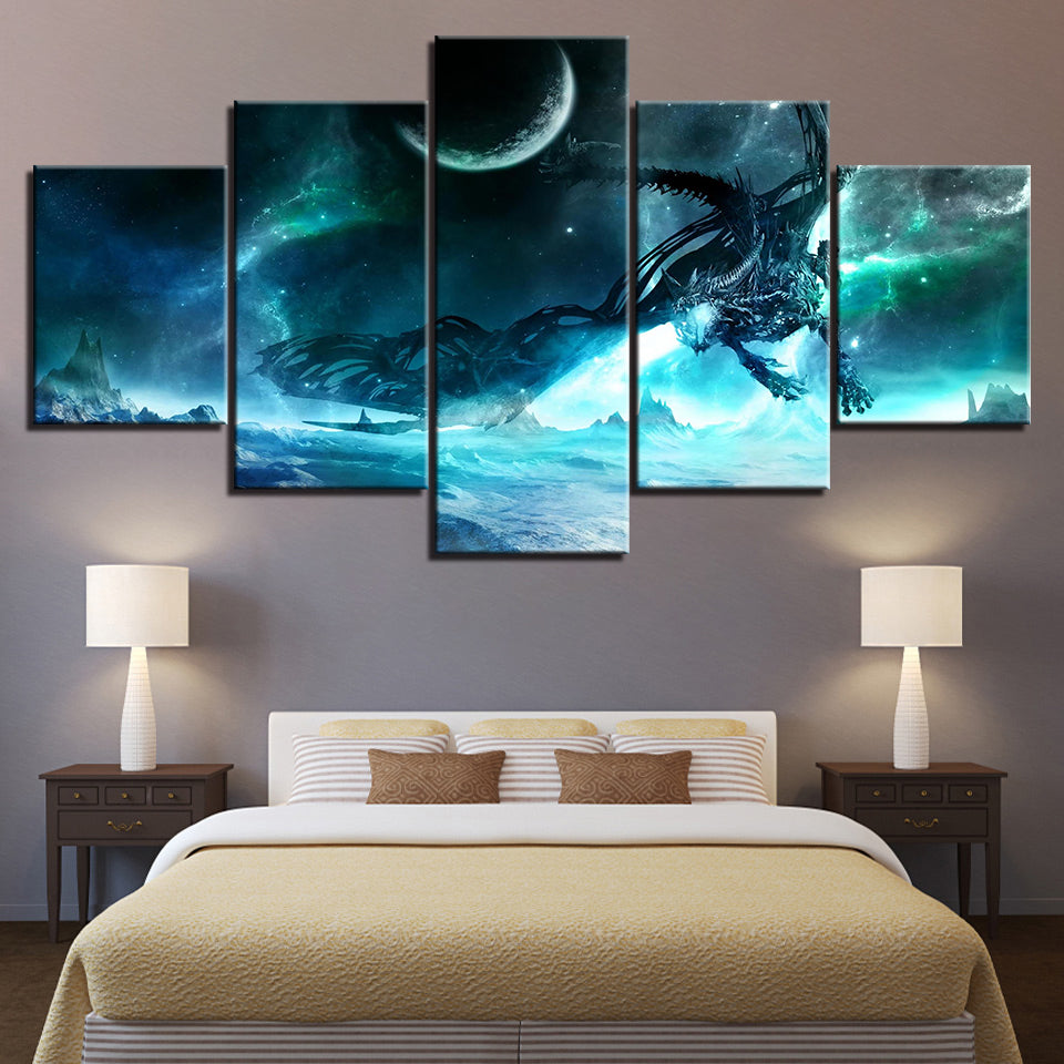 Nachtgalaxie-Kreatur - Leinwandbild