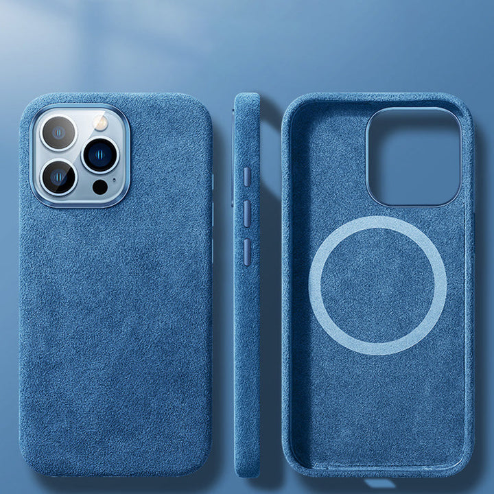 Italienisches Alcantara-Magnetcase für Iphone