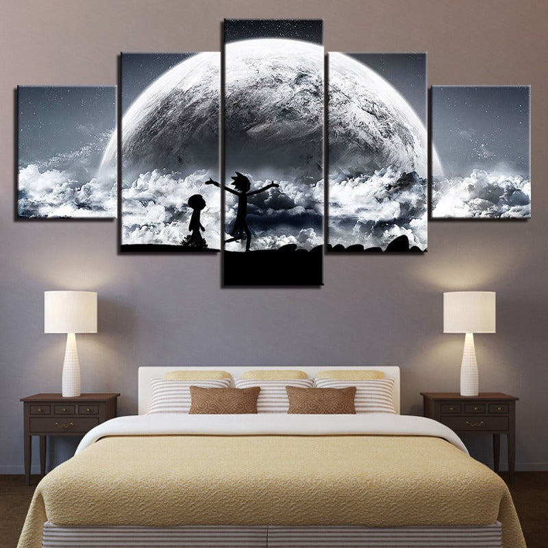 5 Stück Awesome Galaxy View - Leinwand Wandkunst Gemälde