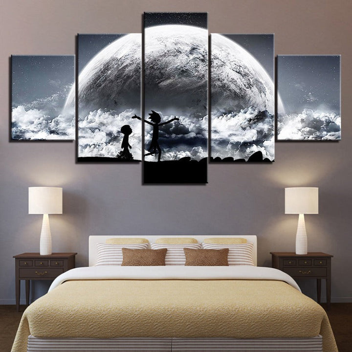 5 Stück Awesome Galaxy View - Leinwand Wandkunst Gemälde