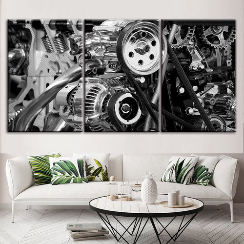 Mechanic Views - Leinwand Wandkunst Malerei