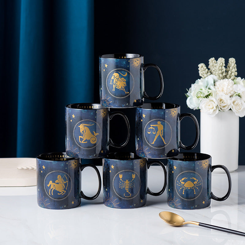 12 Konstellationen Tasse Kobalt Blau Keramik Kaffeetasse | Karnz