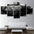 5 Stück Schwarz 3 Scheinwerfer Alte Vintage Auto - Leinwand Wandkunst Gemälde