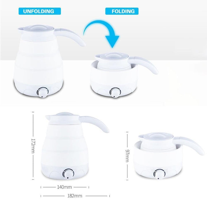Portabler elektrischer Wasserkocher mit universellem Stecker | Karnz