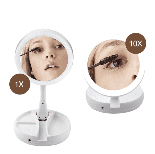 Faltender LED Makeup Spiegel | Karnz