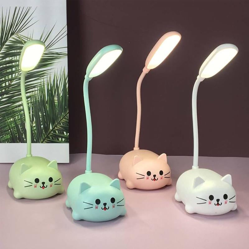 Mini Cartoon Cat LED Augen Schutz Leselampe USB Wiederaufladbare Schreibtischlampe | Karnz