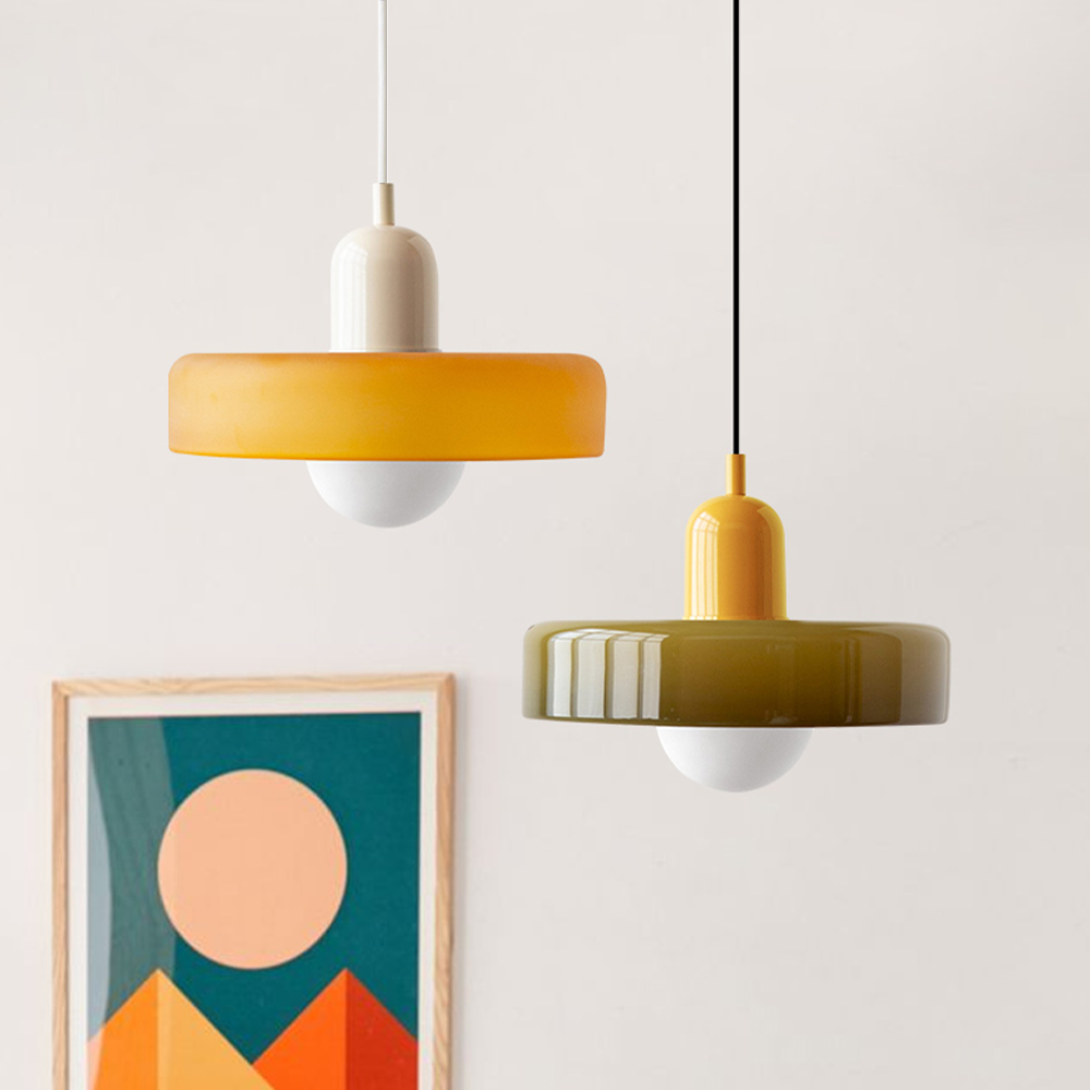 Bunte Bauhaus-Stil Pendelleuchte - StiloGlas | Karnz